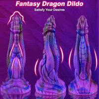 8.86in Dragon Creature Big Cock Silicone Dildo Pleasure Cock Device