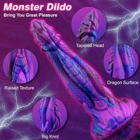 8.86in Dragon Creature Big Cock Silicone Dildo Pleasure Cock Device