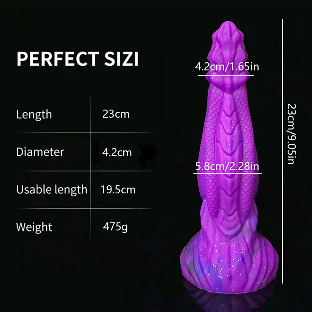 8.86in Dragon Creature Big Cock Silicone Dildo Pleasure Cock Device