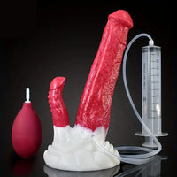 8.86in Ejaculating Big Silicone Soft Odd Dildo For Men G-Spot