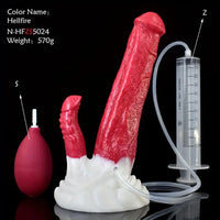 8.86in Ejaculating Big Silicone Soft Odd Dildo For Men G-Spot