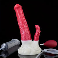 8.86in Ejaculating Big Silicone Soft Odd Dildo For Men G-Spot
