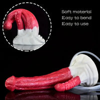8.86in Ejaculating Big Silicone Soft Odd Dildo For Men G-Spot