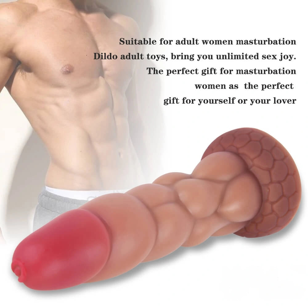 8.86in Extreme Deep Anal Dildo SM Anal Plug With Flower Sucker