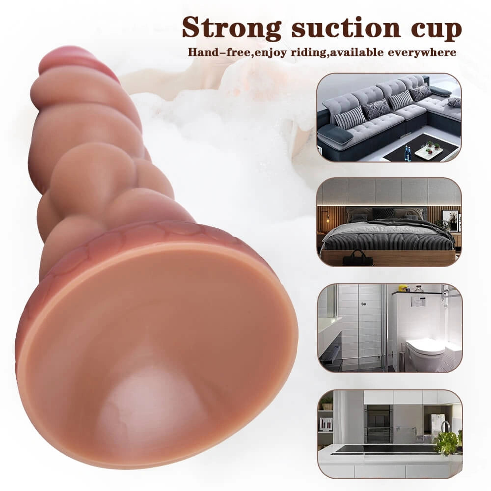 8.86in Extreme Deep Anal Dildo SM Anal Plug With Flower Sucker