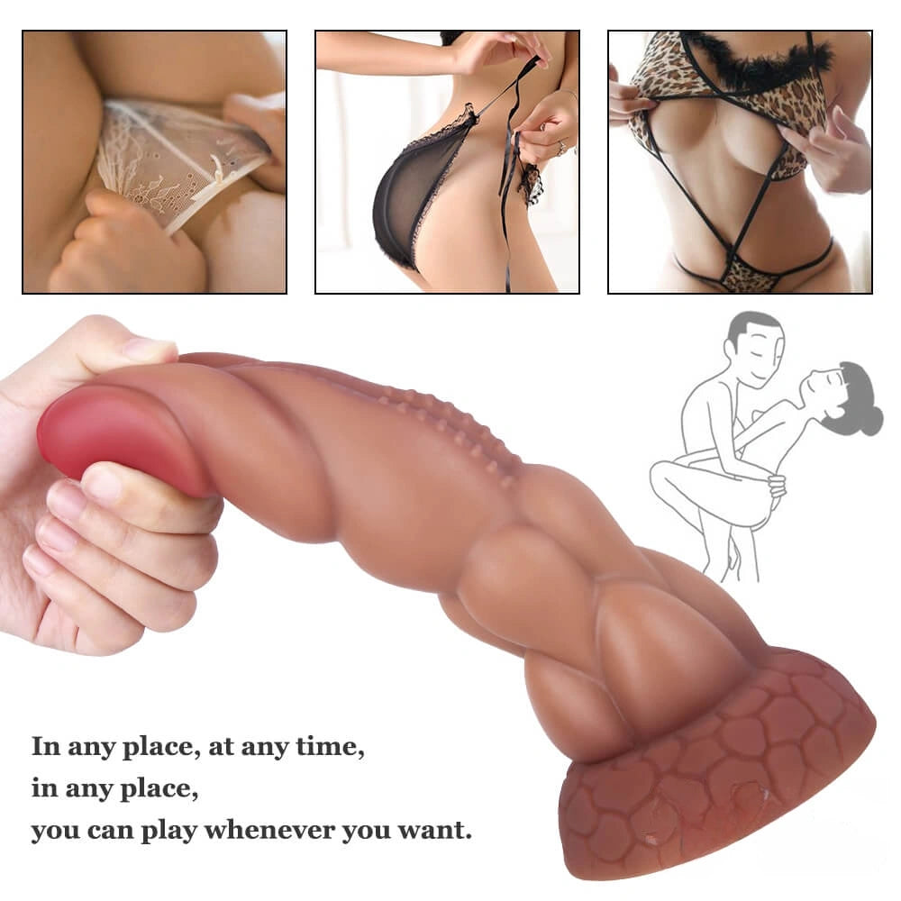 8.86in Extreme Deep Anal Dildo SM Anal Plug With Flower Sucker