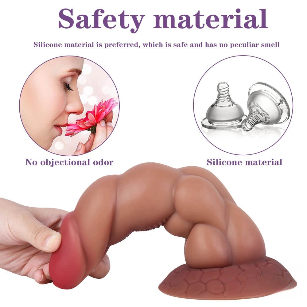 8.86in Extreme Deep Anal Dildo SM Anal Plug With Flower Sucker