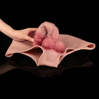 8.86in Hollow Penis Dildo Sleeve Silicone Soft Pants Thickened Mid-Range