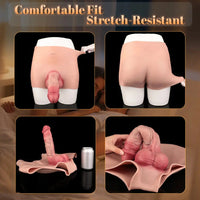 8.86in Hollow Penis Dildo Sleeve Silicone Soft Pants Thickened Mid-Range