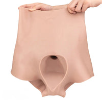 8.86in Hollow Penis Dildo Sleeve Silicone Soft Pants Thickened Mid-Range