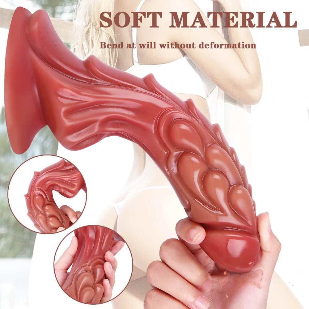 8.86in Hot Monster Fantasy Dildo Weird Animal Chinese Dragon Toy