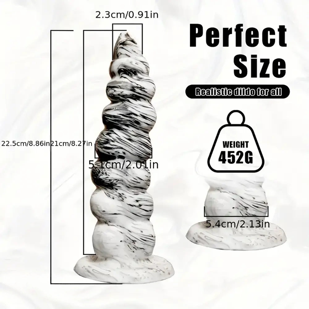 8.86in Monster Realistic Big Fantasy Odd Soft Dildo Prostate Massager