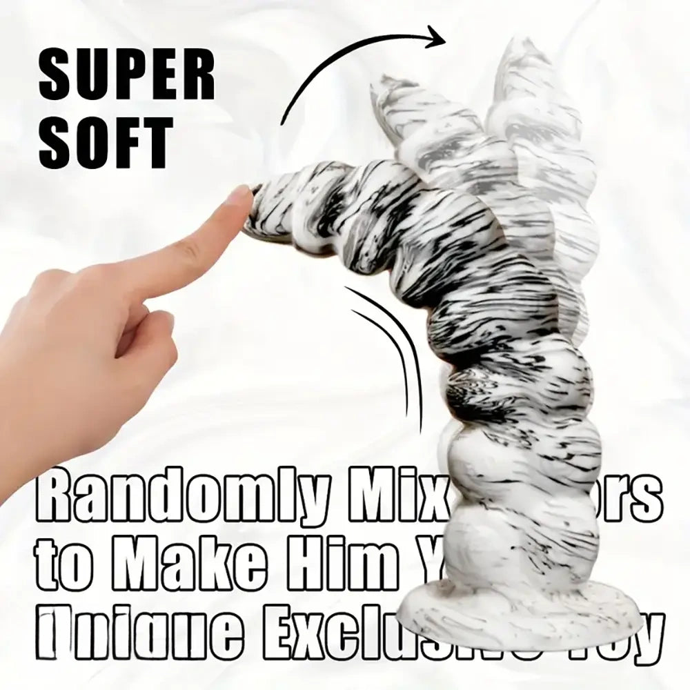 8.86in Monster Realistic Big Fantasy Odd Soft Dildo Prostate Massager