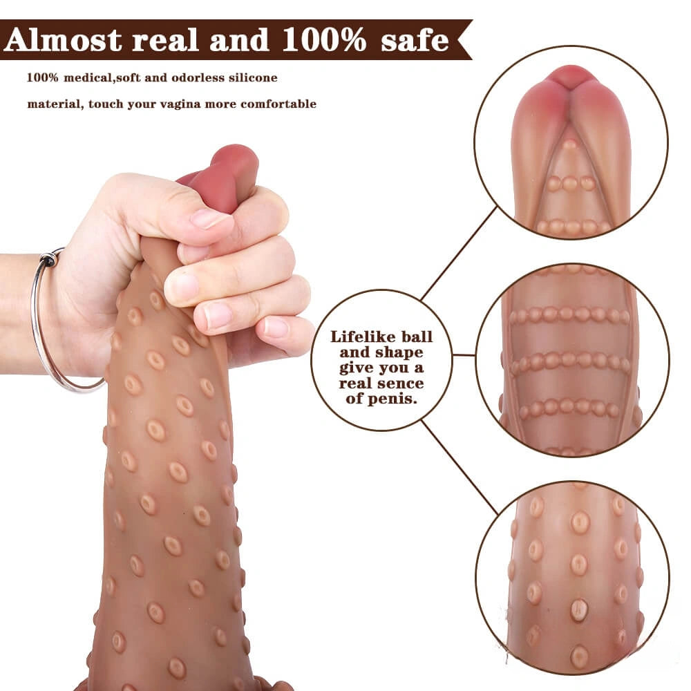 8.86in No Eggs Snake Animal SM Dildo Sex Toy For Gay