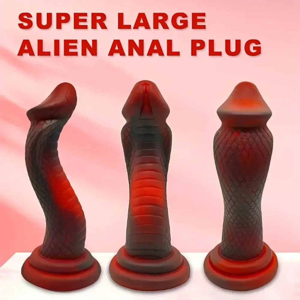 8.86in Realistic Monster Snake Dildo Silicone Sex Toy For G-spot Stimulation