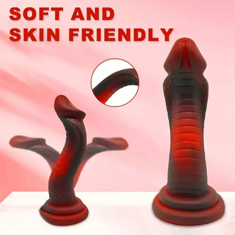 8.86in Realistic Monster Snake Dildo Silicone Sex Toy For G-spot Stimulation