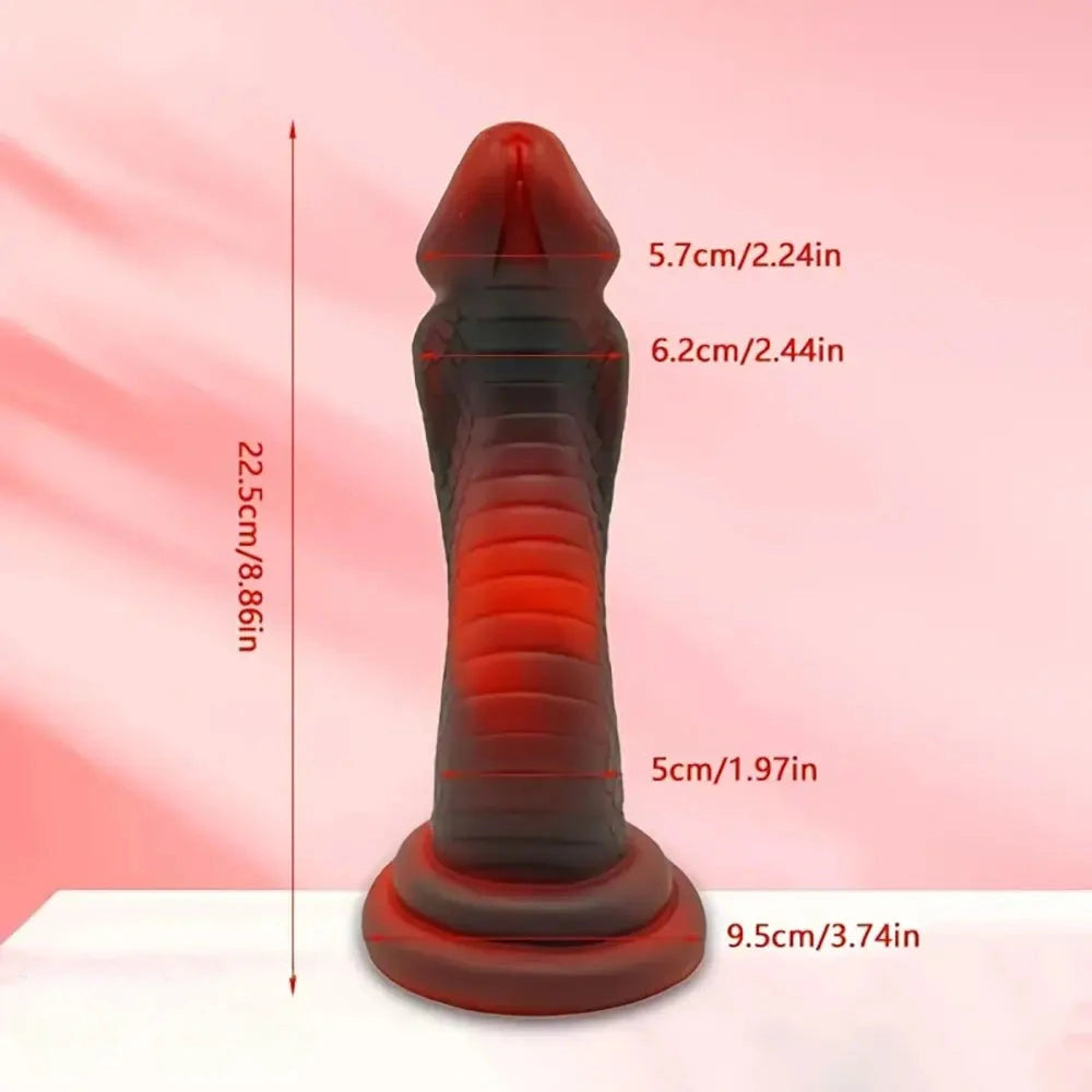 8.86in Realistic Monster Snake Dildo Silicone Sex Toy For G-spot Stimulation