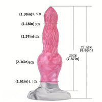 8.86in Silicone Animal Spray Water Dog Knot Ejaculating Dildo