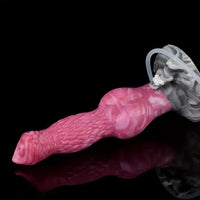 8.86in Silicone Animal Spray Water Dog Knot Ejaculating Dildo