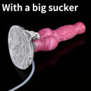 8.86in Silicone Animal Spray Water Dog Knot Ejaculating Dildo