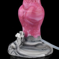 8.86in Silicone Animal Spray Water Dog Knot Ejaculating Dildo