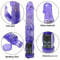 8.86in TPE Soft Vibrating Rotation Dildo For G-spot Stimulator