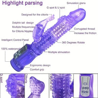 8.86in TPE Soft Vibrating Rotation Dildo For G-spot Stimulator