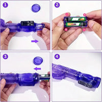 8.86in TPE Soft Vibrating Rotation Dildo For G-spot Stimulator