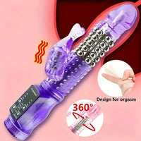 8.86in TPE Soft Vibrating Rotation Dildo For G-spot Stimulator
