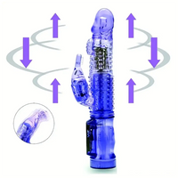8.86in TPE Soft Vibrating Rotation Dildo For G-spot Stimulator