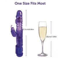 8.86in TPE Soft Vibrating Rotation Dildo For G-spot Stimulator