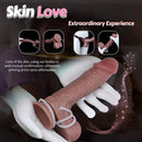 8.89in Dual Layer Silicone Strap on Ejaculating Dildo For Skin Love Toy
