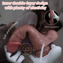 8.89in Dual Layer Silicone Strap on Ejaculating Dildo For Skin Love Toy