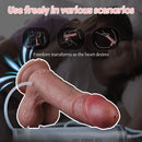 8.89in Dual Layer Silicone Strap on Ejaculating Dildo For Skin Love Toy