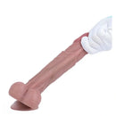 8.89in Dual Layer Silicone Strap on Ejaculating Dildo For Skin Love Toy