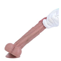 8.89in Dual Layer Silicone Strap on Ejaculating Dildo For Skin Love Toy