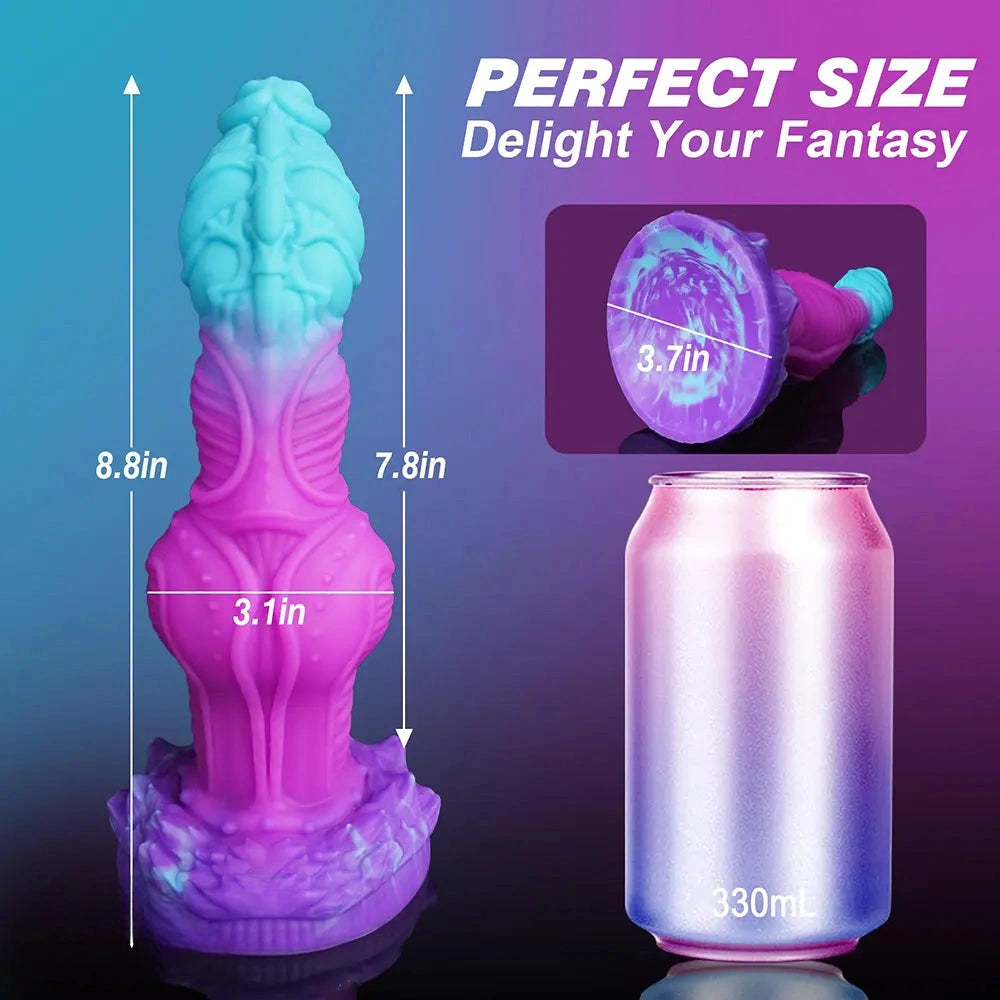 8.8in Fantasy Knot Monster Soft Female Manual Masturbation Anal Dildo
