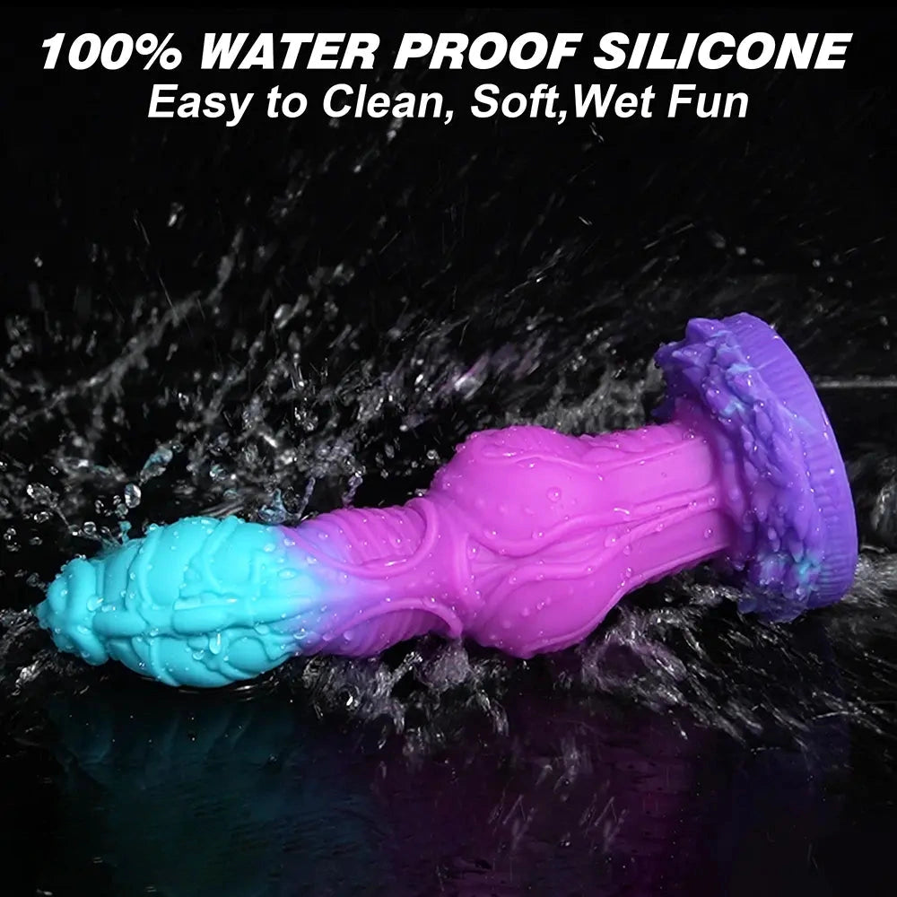 8.8in Fantasy Knot Monster Soft Female Manual Masturbation Anal Dildo