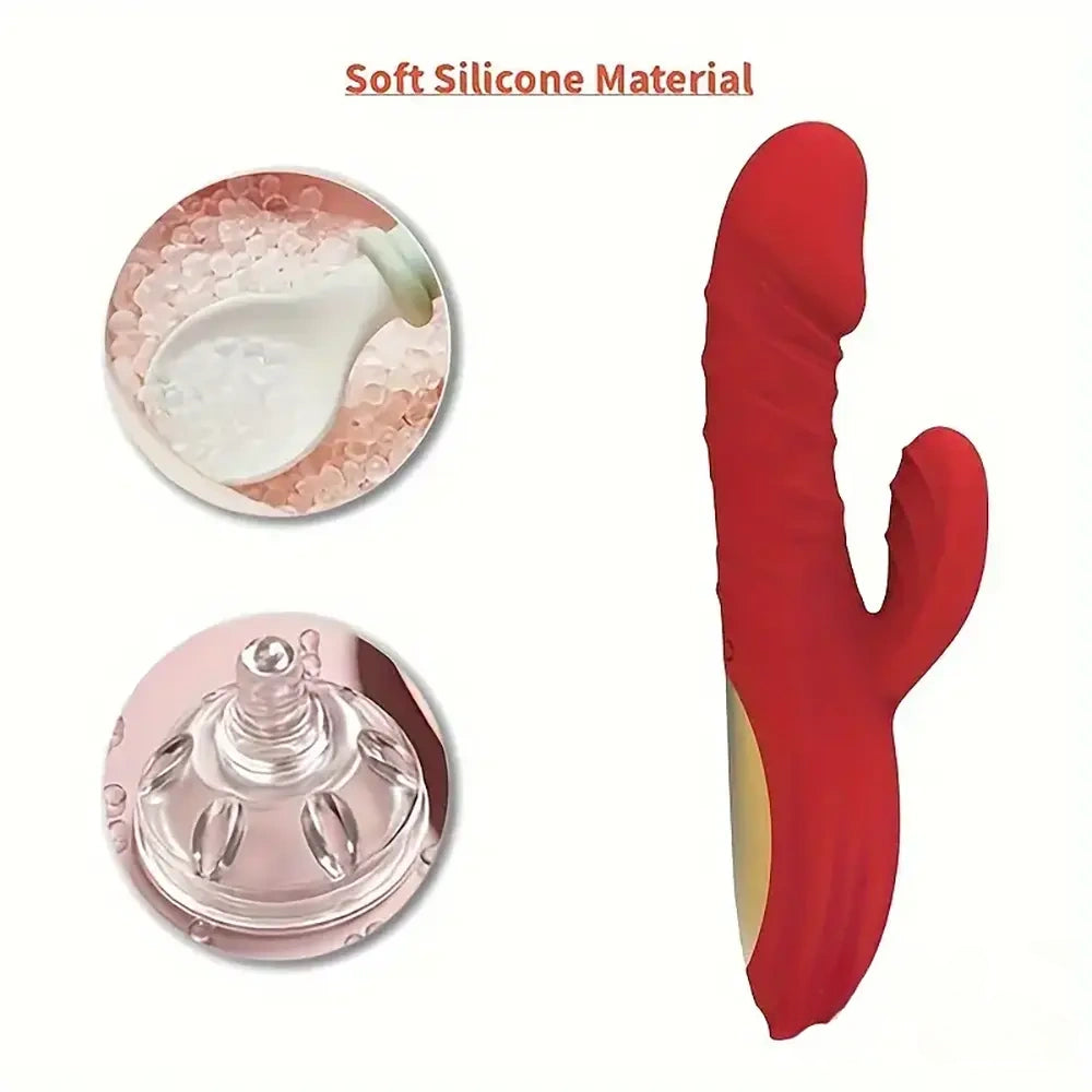 8.8in Heating Vibrating Soft Silicone Dildo Vibrator For Adult Women
