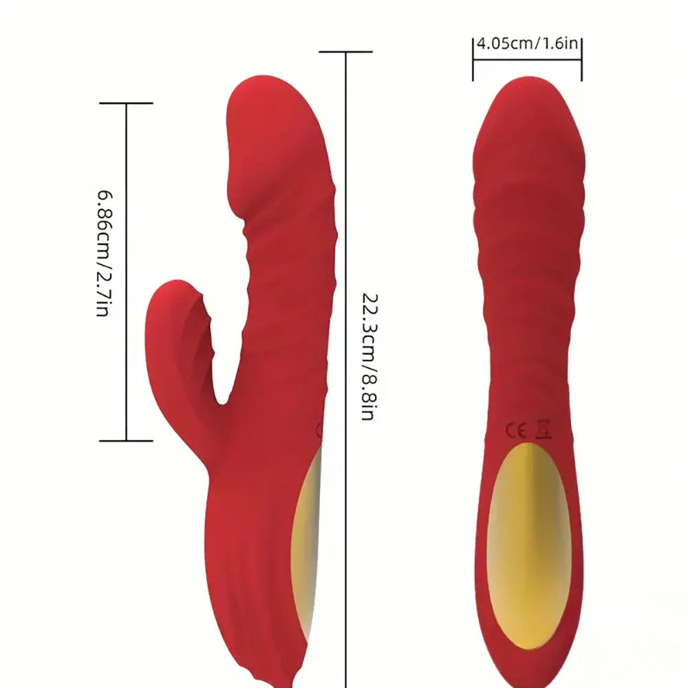 8.8in Heating Vibrating Soft Silicone Dildo Vibrator For Adult Women