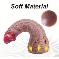 8.8in Real Looking Silicone Flexible Dildo For Women Couples Stimulation