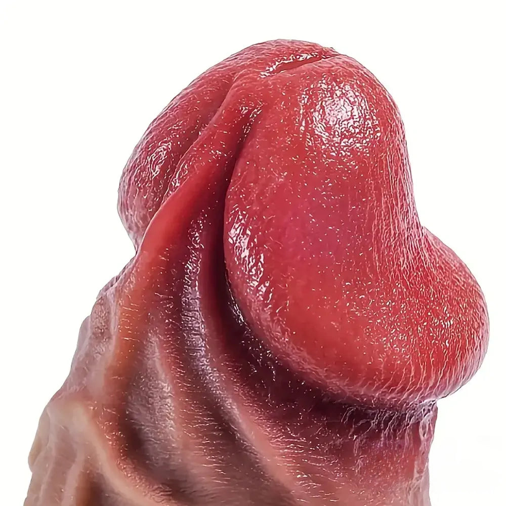 8.8in Real Looking Silicone Flexible Dildo For Women Couples Stimulation