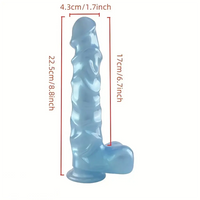 8.8in Realistic Dildo Soft PVC Material G-Spot Big Anal Play Sex Toy