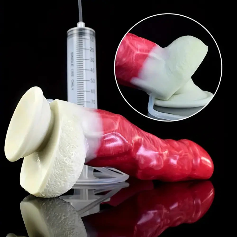 8.94in Fantasy Silicone Soft Ejaculating Big Dildo For Anal Adult Toy