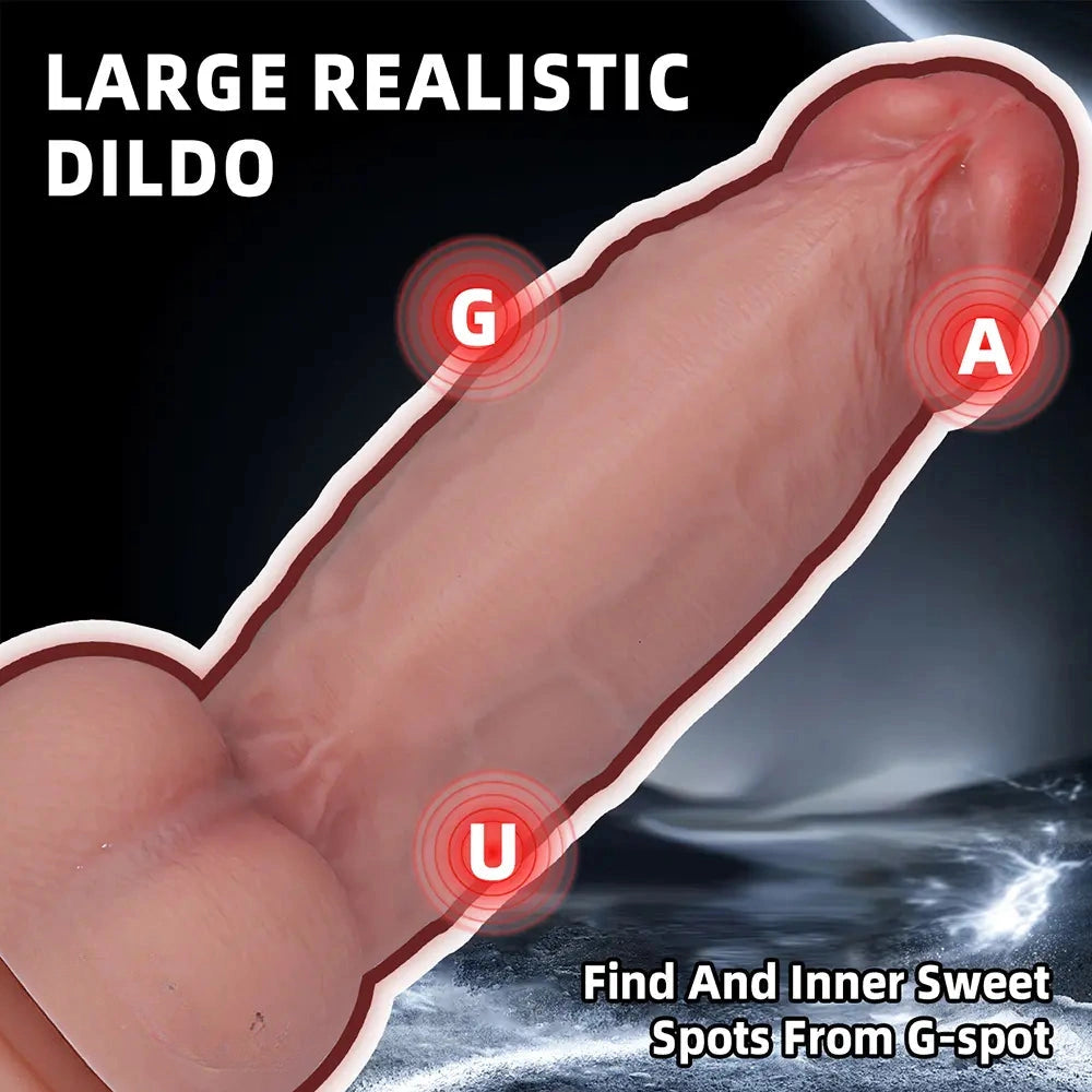8.96in Silicone Soft Real Thick Dildo Big Adult Penis Sex Toy For Women