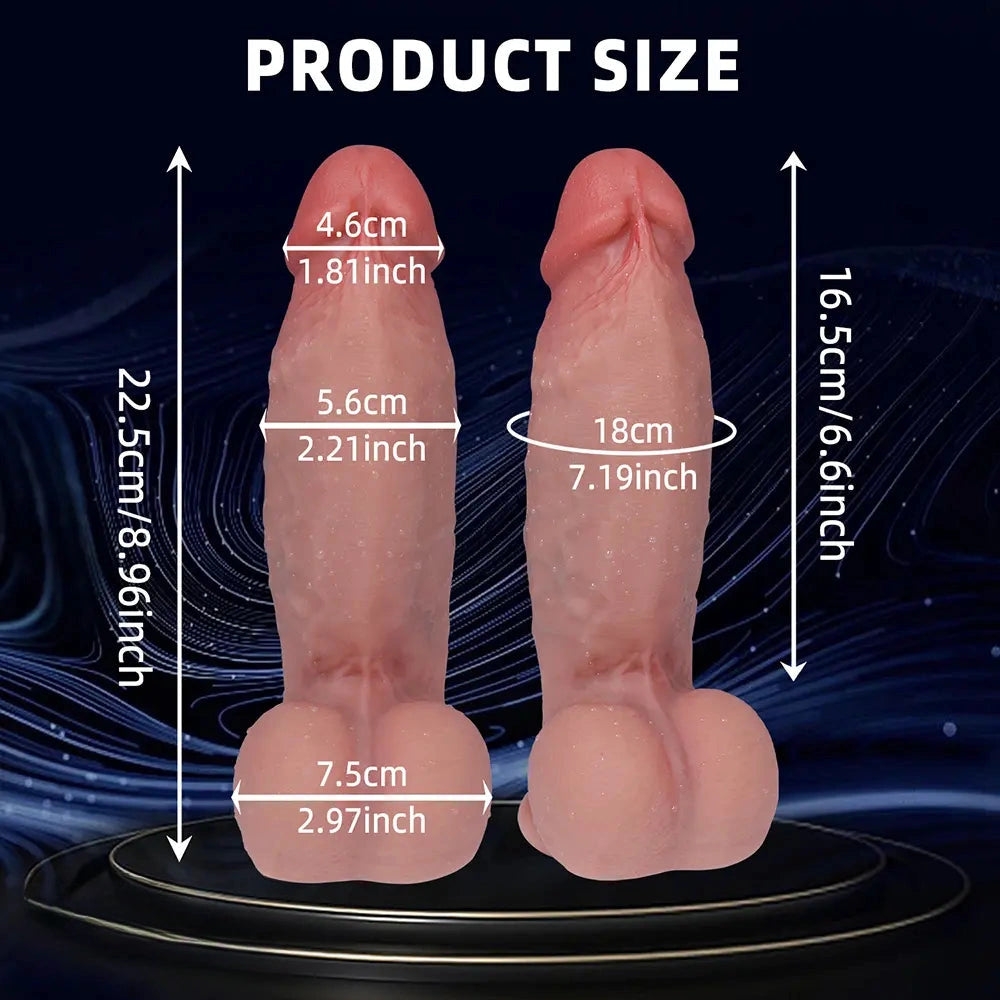 8.96in Silicone Soft Real Thick Dildo Big Adult Penis Sex Toy For Women