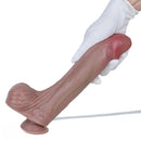 8.97in Curved Realistic Silicone Strap on Ejaculating Dildo Female Masturbator