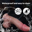 8.97in Curved Realistic Silicone Strap on Ejaculating Dildo Female Masturbator