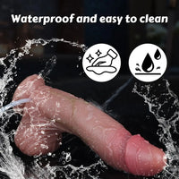 8.97in Curved Realistic Silicone Strap on Ejaculating Dildo Female Masturbator