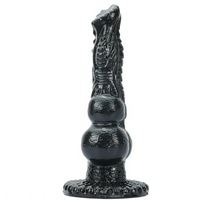 8.97in Dog Knot Black PVC Hands-Free Dildo For G-Spot Stimulation